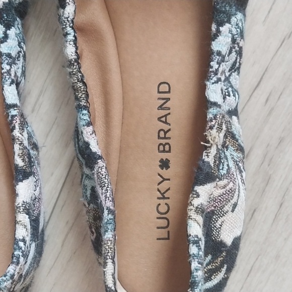 Lucky Brand Emmie Floral Flats Size 7.5 Ballet Flats - Picture 5 of 9